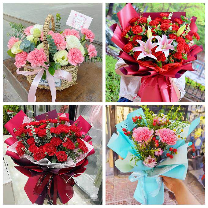 郑州市中原区二七管城金水区同城鲜花店38节康乃馨百合花束送长辈