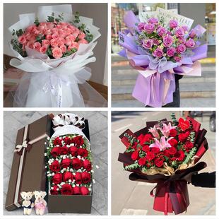 福建厦门市集美区同安区翔安区同城鲜花店送11朵33枝玫瑰表白女友