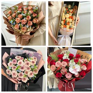 河南南阳市宛城区卧龙区南召县同城鲜花店七夕玫瑰花束送女友老婆