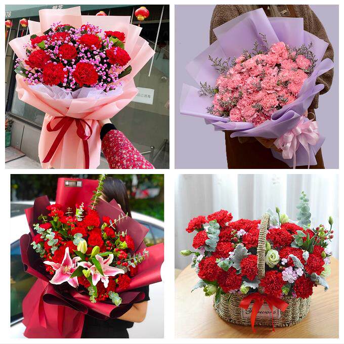 送绥化市庆安县明水县绥棱县同城鲜花店38女王节康乃馨送妈妈婆婆