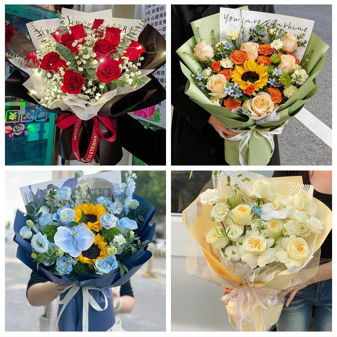 向日葵玫瑰混搭花束送朋友长治市城区郊区长治县襄垣县同城鲜花店