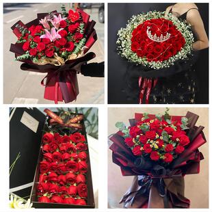 清远市清城区清新区佛冈阳山县同城鲜花店送11朵33枝玫瑰表白女友