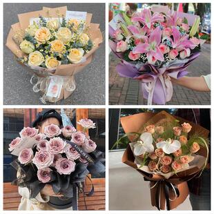 上海市浦东新区周浦新场大团镇鲜花店同城配送女朋友情人节红玫瑰