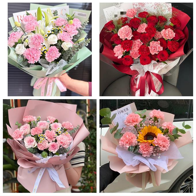 抚州市溪县资溪县东乡广昌县同城花店康乃馨百合鲜花束送长辈生日