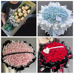 上海宝山区淞南镇城市工业园区鲜花店同城配送女朋友情人节红玫瑰