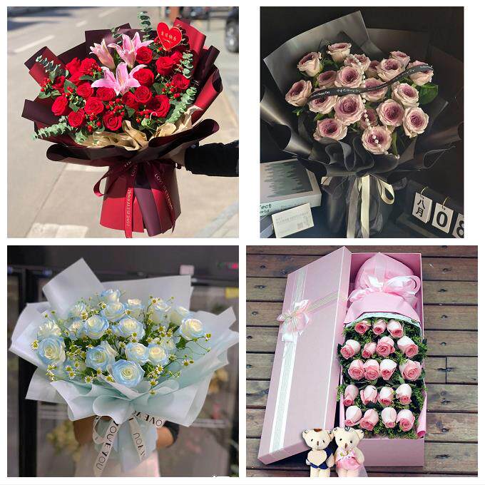 广东湛江市廉江市雷州市吴川市同城鲜花店送11朵33枝玫瑰表白女友