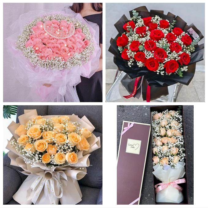 陕西咸阳市秦都区杨陵区渭城区鲜花店同城配送女朋友草莓玫瑰花束