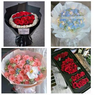 成都市成华区龙泉驿青白江区同城鲜花店情人节送老婆玫瑰表白女友