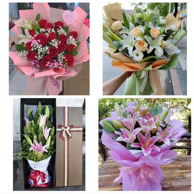 安阳汤阴县滑县内黄县林州市同城鲜花店订玫瑰百合送女友老婆生日