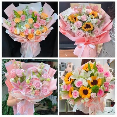 向日葵玫瑰混搭花束送朋友重庆市九龙坡区渝州路二郎街同城鲜花店