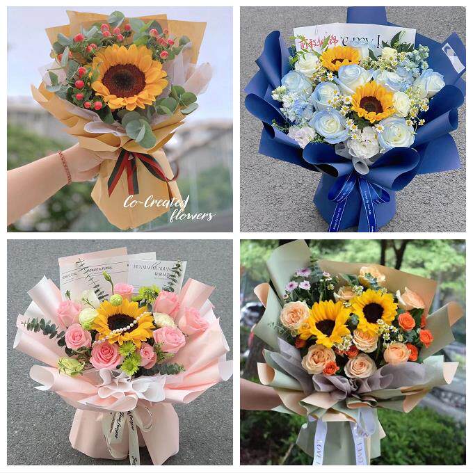 辽宁抚顺市新抚东洲望花顺城区同城鲜花店学生高考向日葵玫瑰花束