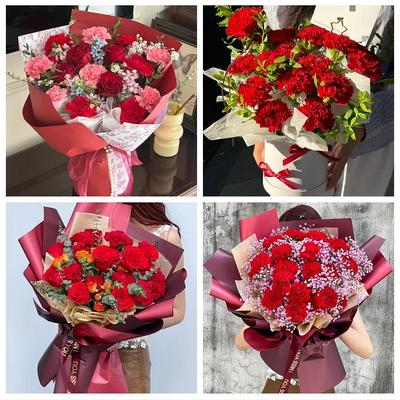 崇左市江州区扶绥宁明龙州县同城鲜花店订康乃馨送长辈生日看病人