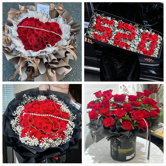 520玫瑰花束礼盒送女友四川南充市顺庆区高坪区嘉陵区同城鲜花店