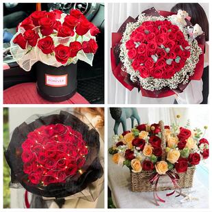 安徽芜湖市芜湖繁昌南陵无为县鲜花店同城配送女朋友情人节红玫瑰
