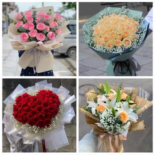 湖北鄂州市梁子湖区华容鄂城区同城鲜花店送11朵33枝玫瑰表白女友