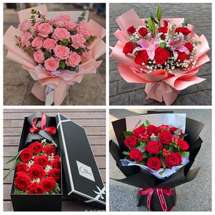梅州市梅江梅县区大埔丰顺县同城鲜花店情人节送老婆玫瑰表白女友