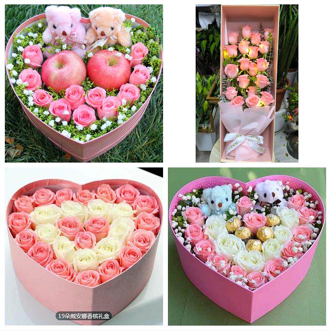 济宁市任城兖州区微山鱼台县同城鲜花店送女朋友闺蜜圣诞玫瑰礼盒