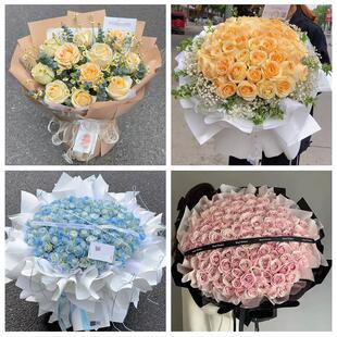 山东济南市历下区市中区槐荫区鲜花店同城配送女朋友情人节红玫瑰