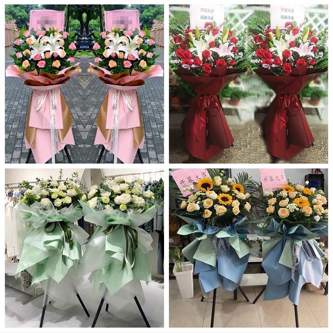 送无锡市新吴区江阴市宜兴市同城鲜花店新店开业配送大麦开业花篮