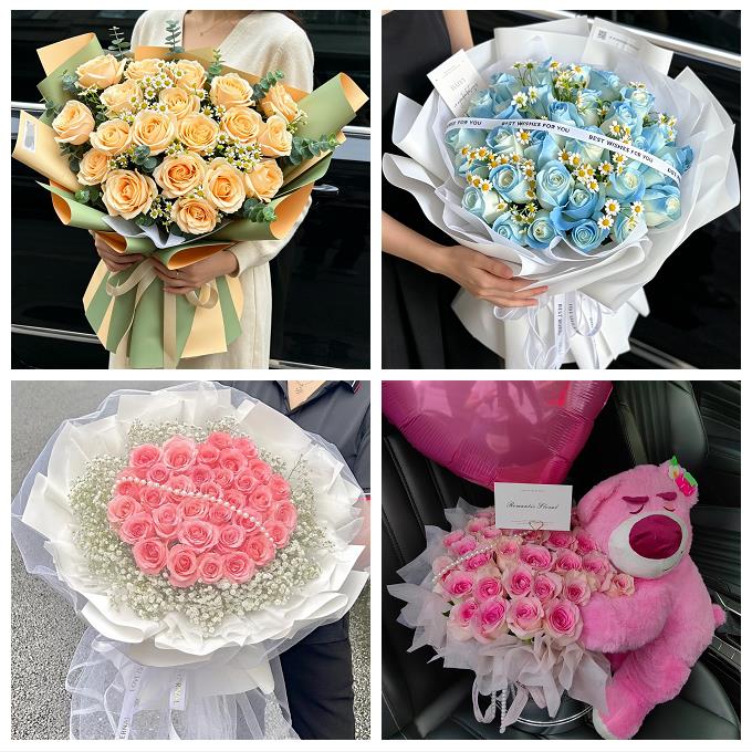 七夕节玫瑰鲜花送女友生日北京市大兴区西红门瀛海观音寺同城花店