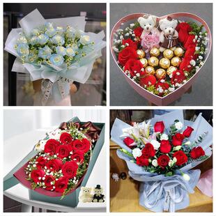 江苏无锡市新吴区江阴市宜兴市同城鲜花店送11朵33枝玫瑰表白女友