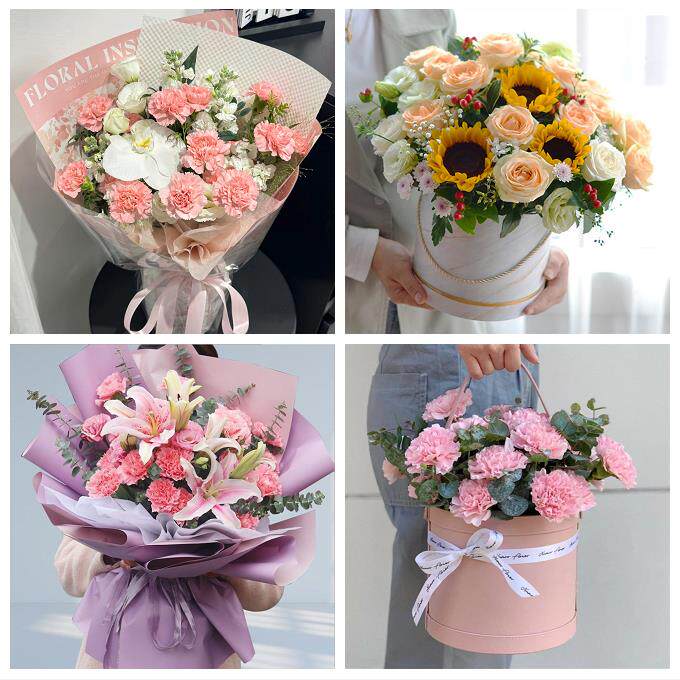 上海市奉贤区南桥奉城庄行镇同城鲜花店38节康乃馨百合花束送长辈