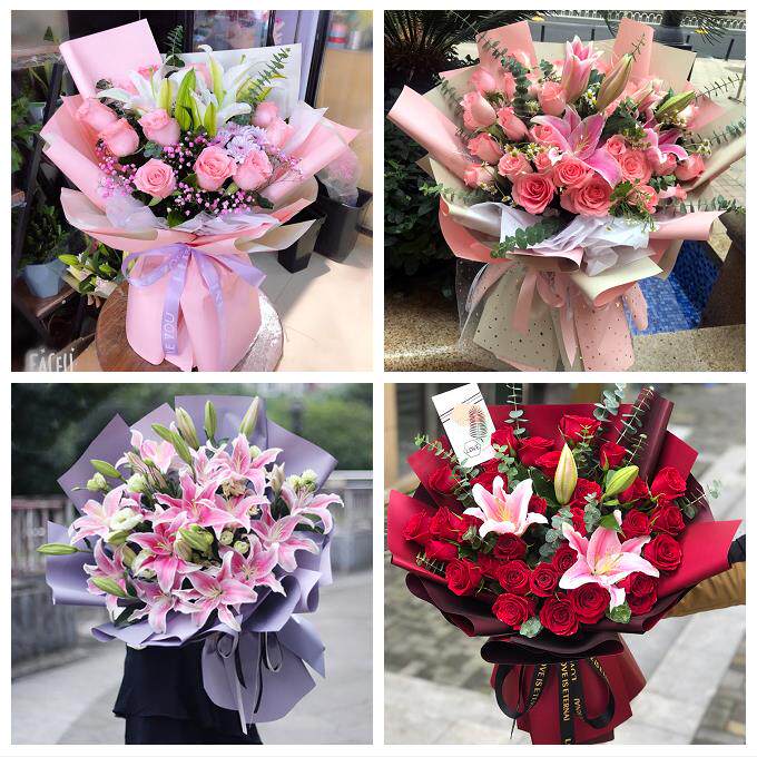 送济南市历下区市中区槐荫区同城鲜花店订玫瑰百合送女友老婆生日