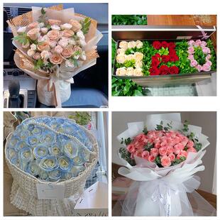 河北省沧州市新华区运河区沧县同城鲜花店送11朵33枝玫瑰表白女友