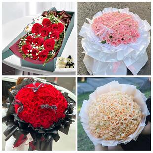 山西太原清徐阳曲娄烦县古交市同城鲜花店送11朵33枝玫瑰表白女友
