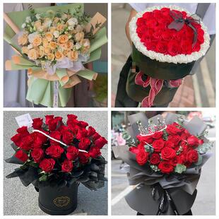 渭南市临渭华州区潼关大荔县同城鲜花店三八玫瑰送闺蜜女朋友老婆