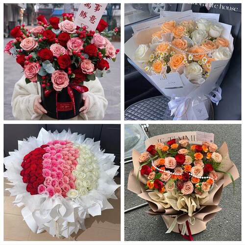 商洛市商州区洛南丹凤商南县同城鲜花店玫瑰向日葵绣球送朋友生日