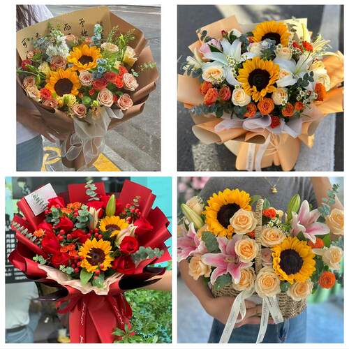 山西朔州市应县右玉县怀仁县同城鲜花店玫瑰向日葵绣球送朋友生日