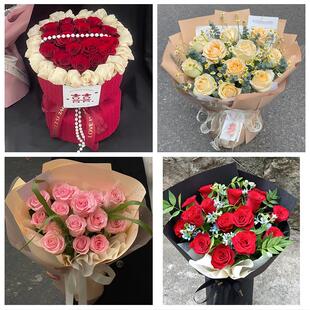 云南玉溪市通海县华宁县易门县鲜花店同城配送女朋友情人节红玫瑰