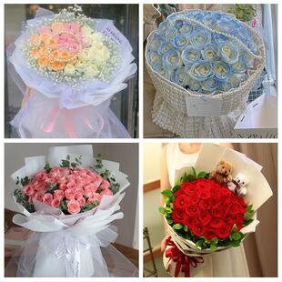 宁夏银川市永宁县贺兰县灵武市同城鲜花店送11朵33枝玫瑰表白女友