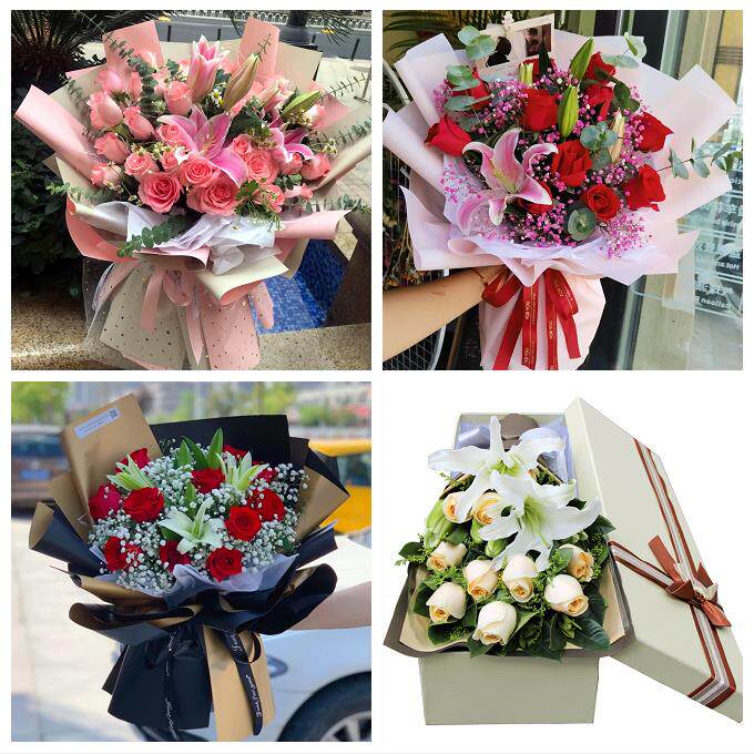 酒泉市肃州区金塔瓜州肃北县同城鲜花店订玫瑰百合送女友老婆生日