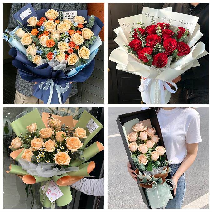 520玫瑰花束礼盒送女友湖北武汉市洪山江夏黄陂新洲区同城鲜花店