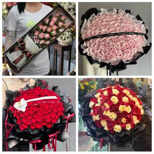 新疆呼图壁玛纳斯县吉木萨尔县鲜花店同城配送女朋友情人节红玫瑰