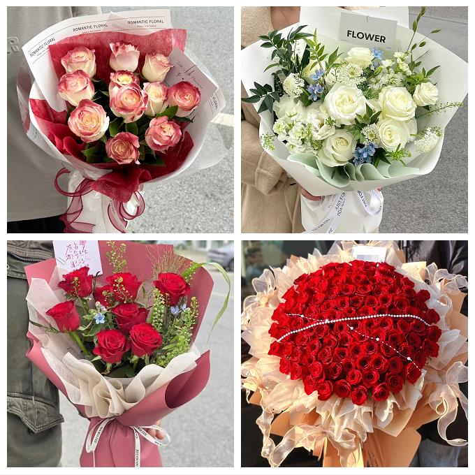 抚州市溪县资溪县东乡广昌县同城鲜花店送卡布碎冰蓝玫瑰生日花束