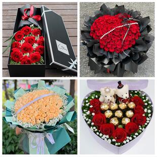 长治武乡县沁县沁源县潞城市同城鲜花店情人节送老婆玫瑰表白女友