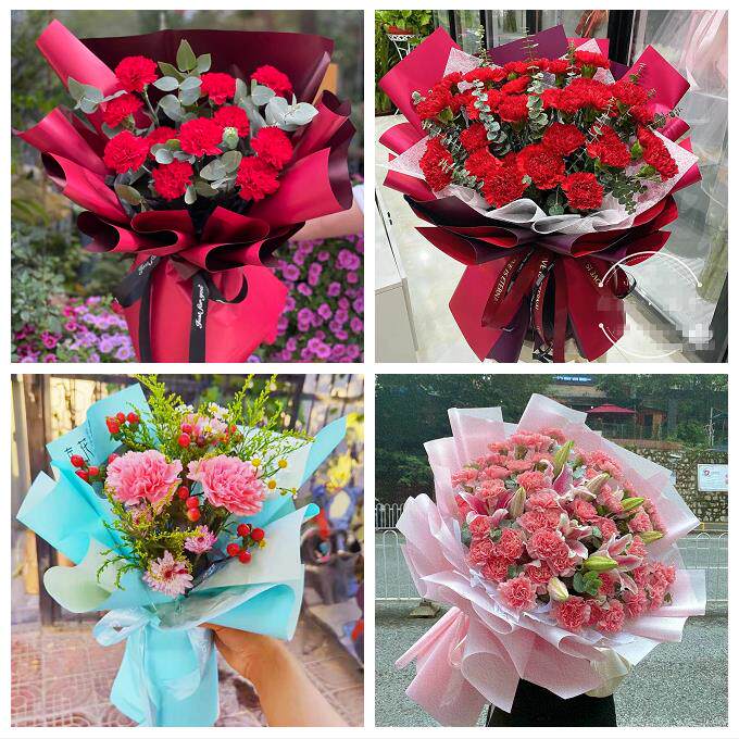 四平市伊通县公主岭市双辽市同城鲜花店38节康乃馨百合花束送长辈