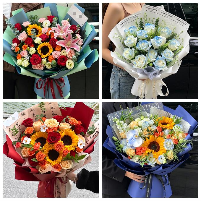 送鹰潭市月湖区余江县贵溪市同城鲜花店送男士朋友向日葵玫瑰花束