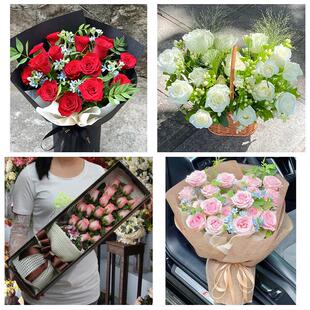 河南新乡市新乡获嘉原阳延津县鲜花店同城配送女朋友情人节红玫瑰