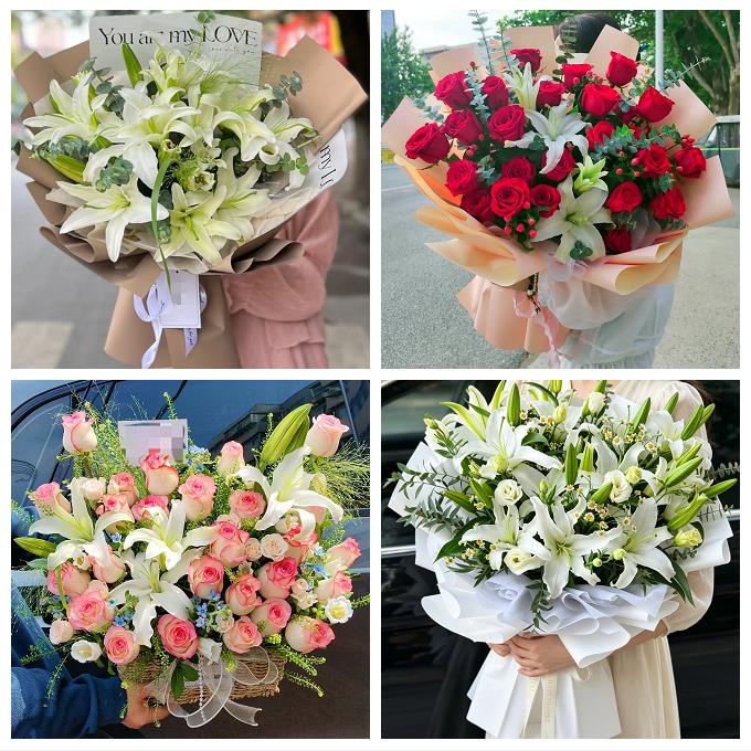 郑州上街惠济区中牟县巩义市同城鲜花店玫瑰百合花束送老婆女朋友