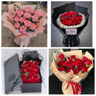 东莞市凤岗大岭山长安虎门镇同城鲜花店情人节送老婆玫瑰表白女友
