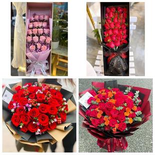 河南开封市龙亭区顺河区鼓楼区同城鲜花店订情人节玫瑰送女友老婆
