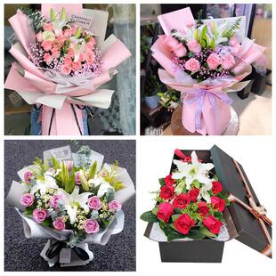 柳州市城中区鱼峰柳南柳北区同城鲜花店订玫瑰百合送女友老婆生日