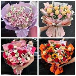 通辽科尔沁区开鲁霍林郭勒市同城鲜花店送康乃馨百合长辈生日花束