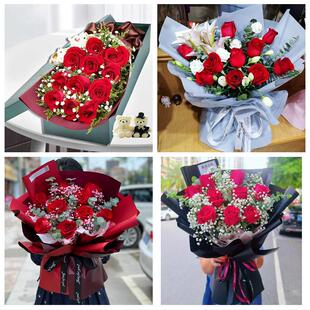 河北邢台新河县广宗平乡县威县同城鲜花店送11朵33枝玫瑰表白女友