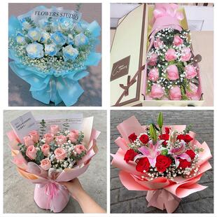 上海市闵行区新虹莘庄七宝镇同城鲜花店情人节送老婆玫瑰表白女友