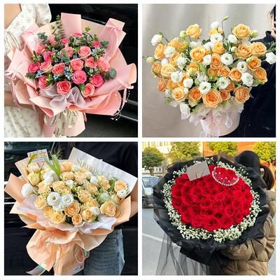 520玫瑰花束礼盒送女友上海市嘉定区外冈江桥镇工业区同城鲜花店